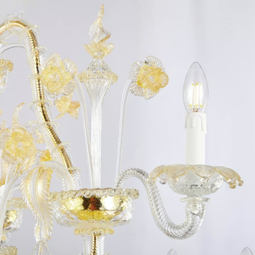 CA' REZZONICO GOLD - Murano glass chandelier by Sogni Di Cristallo - view 3